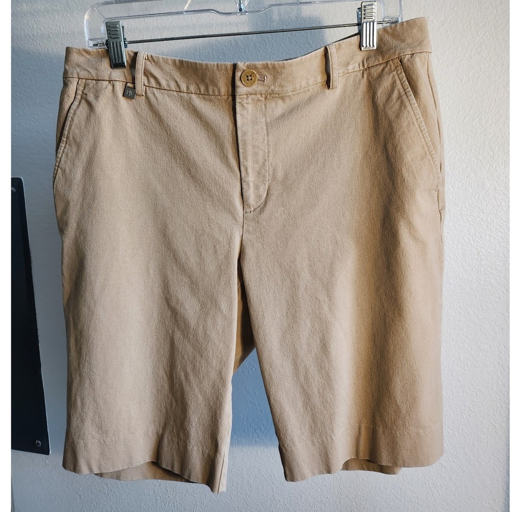 Lauren Ralph Lauren Tan Chino Shorts Womens 10 Khaki Stretch Cotton Bermuda LRL